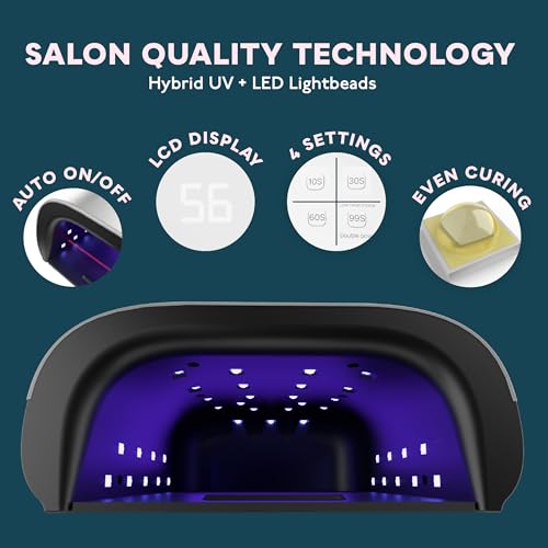 Sunuv - Professional UV Light for Gel Nails, 4-Timer, Sensor, 39 LED Beads