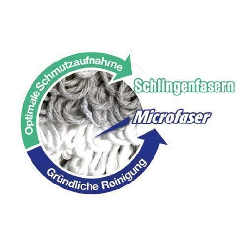 Vileda WashMat Combi 1475 – with Telescopic Handle – Loop structure for powerful Damp Cleaning – Especially Suitable For Tiles and Stone Floors - Medaid International