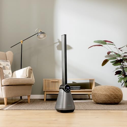Cecotec - Bladeless Tower Fan with 50W Power, LED Touch Screen, Remote Control