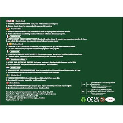 SenZjx Advent calendar 2025, Dinosaur Advent Calendar Kids Gift, Christmas Surprise 24 Unique Dinosaurs with Educational Facts - Family Dice Game with Escape Map - Medaid International