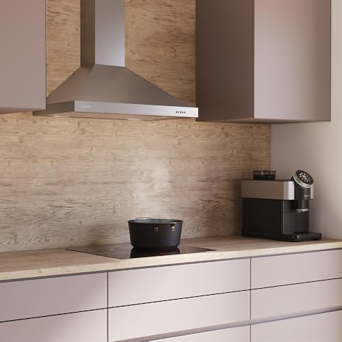 Cecotec - 60 cm Stainless Steel Pyramid Cooker Hood, 165 W Motor, 650 m³/h Suction