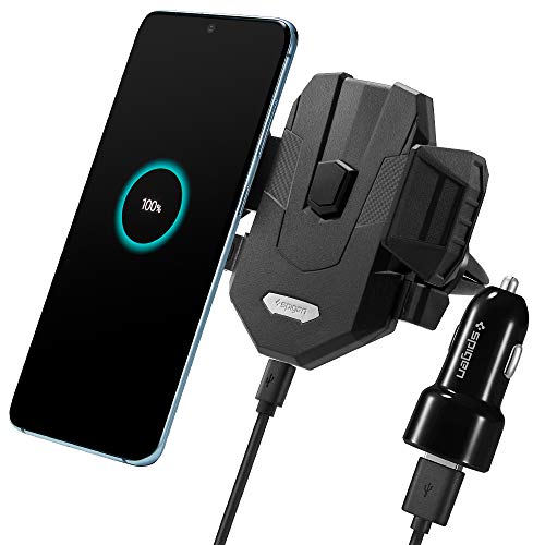 Spigen - SteadiBoost Wireless Car Charger 10W with Air Vent Holder for iPhone & Galaxy