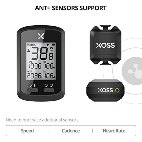 XOSS - GPS Bicycle Computer with Strava Sync, IPX7 Waterproof, Wireless Design