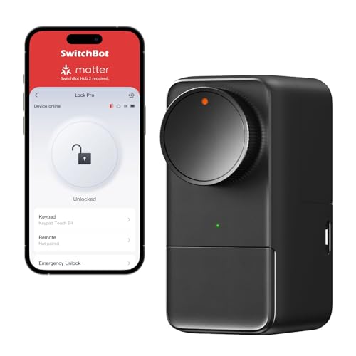 SwitchBot - Smart Lock Pro, Keyless Entry, Euro Profile Compatible, Works with Alexa & Google