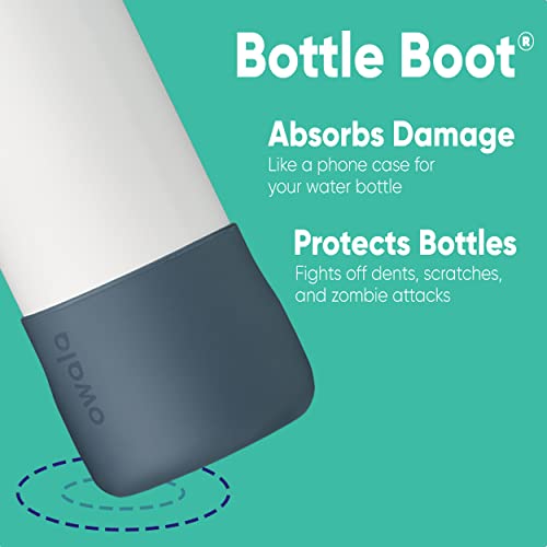 Owala Silicone Water Bottle Boot, Anti-Slip Protective Sleeve for Water Bottle, Protects FreeSip, Twist, and Flip Stainless Steel Water Bottles, 24 Oz, Black|B0B1W12C2D