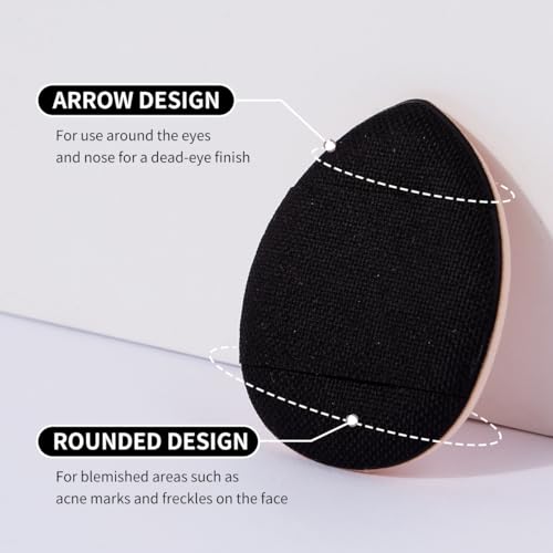 8 Pcs Makeup Sponge Set Perfect for Blending Liquid, Cream, and Powder – Beauty for Flawless Application, Black - Medaid International