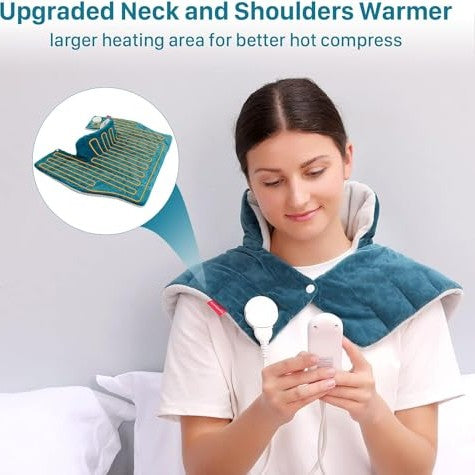 Comfytemp - Weighted Neck And Shoulder Heat Pad With 9 Heat Options