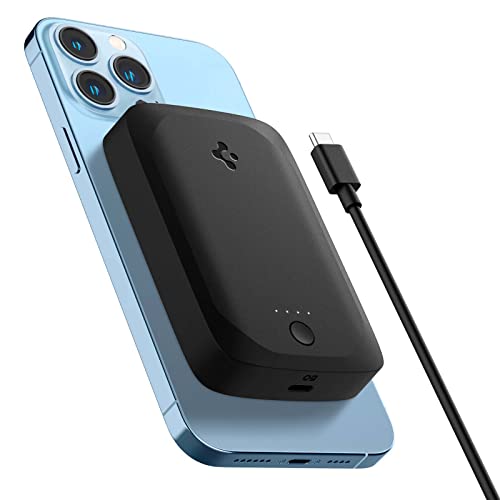 Spigen - 5000mAh Magnetic Battery Pack for iPhone 15/14/13/12, USB-C Included