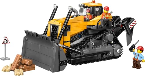 LEGO City 60466 Yellow Bulldozer Toy Birthday Present Blocks Boys Girls Children 8 Years Old 9 Years Old 10 Years Old Elementary School Building Vehicle Car Mini Car Mom Father - Medaid International