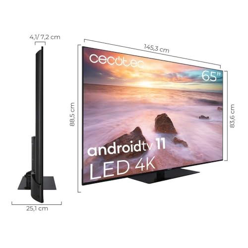 Cecotec - 65" 4K UHD Smart TV A2 Series, Android 11, Dolby Vision & Atmos
