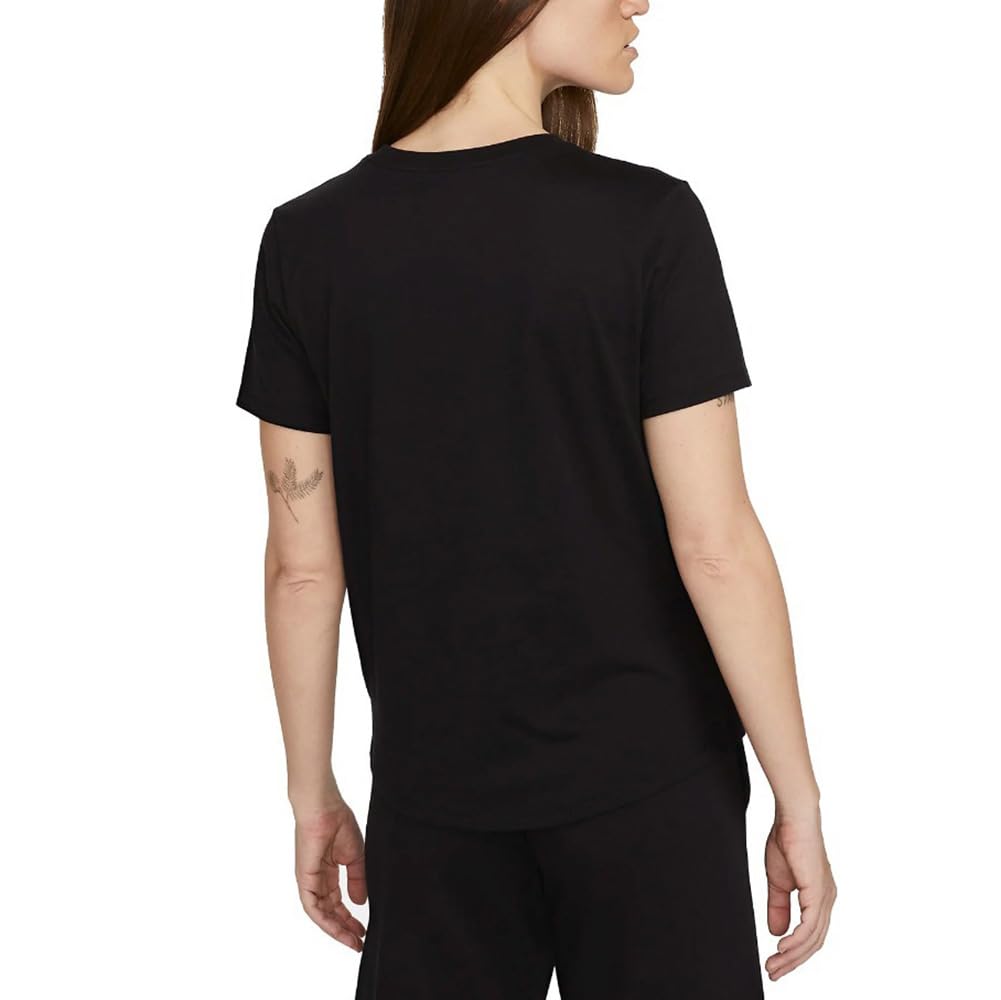 Nike Women's Sportswear Essentials Logo T-Shirt, Black/White, Large - Medaid International