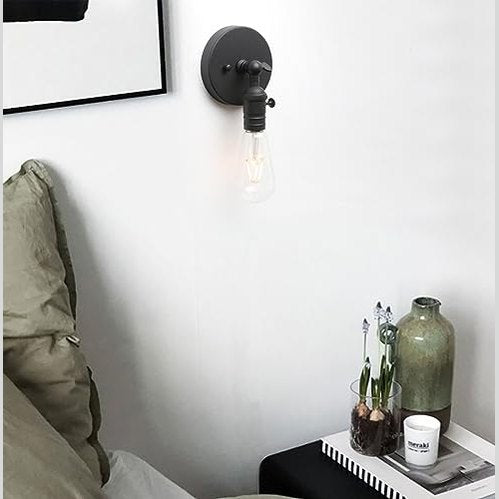 Pathson - Vintage Wall Lamp, 1 Light Loft Sconce, Industrial Design, 180° Rotating Base