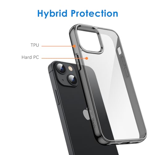 JETech - iPhone 13 Case, Shockproof Bumper, Anti-Scratch Clear Back, Non-Yellowing