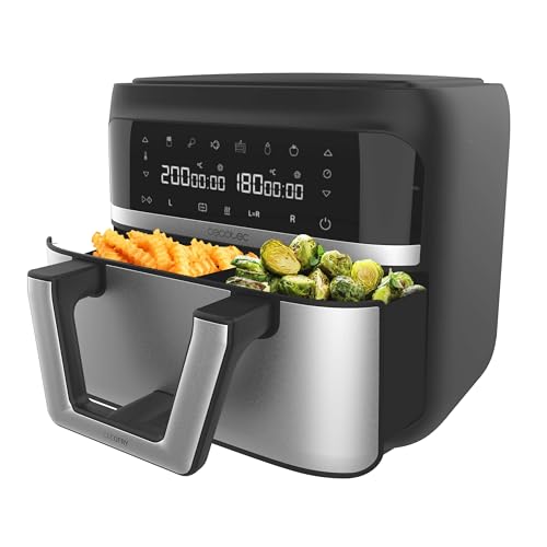 Cecotec - Cecofry Dual 9000 Air Fryer, 9L, 2850W, Digital Touch Panel, 6 Cooking Modes
