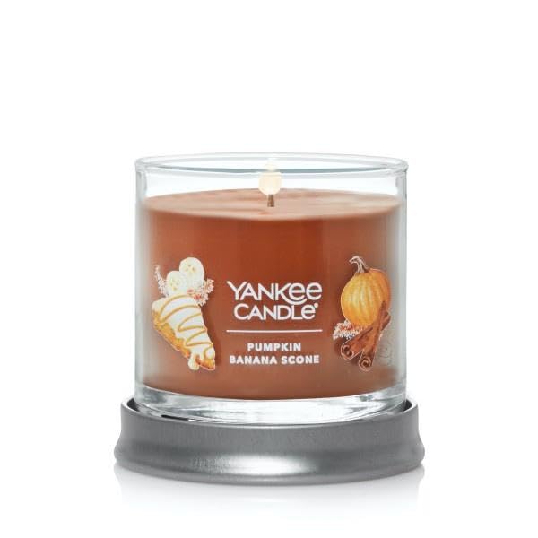 Yankee Candle Small Tumbler Scented Single Wick Jar Candle, Pumpkin Banana Scone, Over 20 Hours of Burn Time, 4.3 Ounce (Pack of 2) - Medaid International