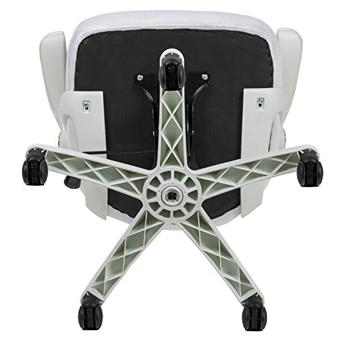 Flash Furniture Porter High-Back Swivel Office Chair with Adjustable Lumbar Support and Height, Ergonomic Mesh Desk Chair with Flip-Up Armrests, White - Medaid International