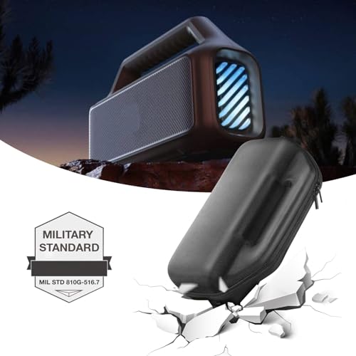 Fuhiueos - Portable Speakers Travel Case with Soft Lining, Waterproof Design, Lightweight & Durable Protection