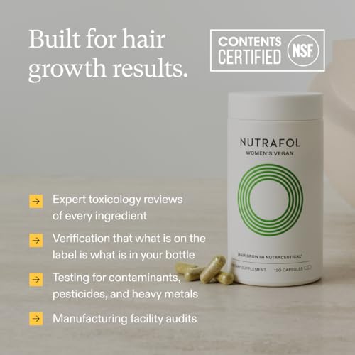 Nutrafol Women's Hair Growth Supplements, for Women 18-44 Years Old, Clinically Tested for Visibly Thicker, Stronger Hair, 100% Vegan Ingredients, Dermatologist Recommended - 1 Month Supply, 1 Pouch - Medaid International