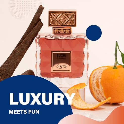Sapil Elixir Fusion Unisex Eau De Parfum – Floral Fruity Blend with Biscuit, Vanilla & Cinnamon – Long-Lasting Luxury Niche Perfume for Men & Women – 3.38 oz - Medaid International