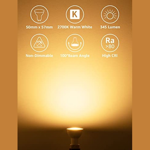 Lepro - GU10 LED Bulbs, Warm White 2700K, 4W, Pack of 10