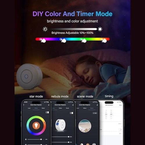 DOWILLDO - Smart Star Galaxy Projector with 16 Million Colors & APP Control