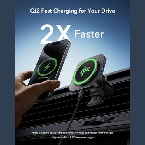 Esr - Qi2 15W MagSafe Car Charger, Magnetic Air Vent Mount, Fast Charging