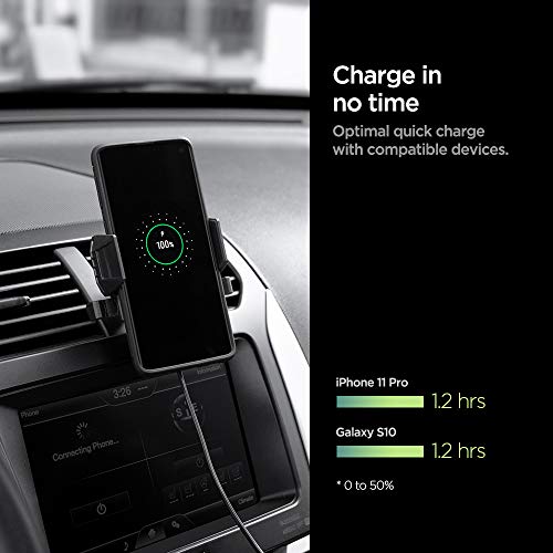 Spigen - SteadiBoost Wireless Car Charger 10W with Air Vent Holder for iPhone & Galaxy