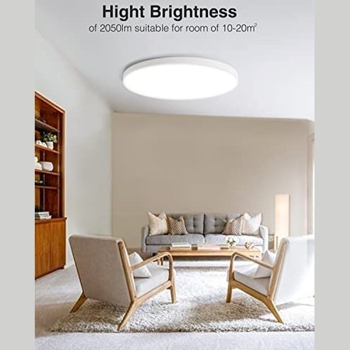 Slochi - Set of 2 LED Ceiling Lights, 24W, 2025LM, 4000K Natural White