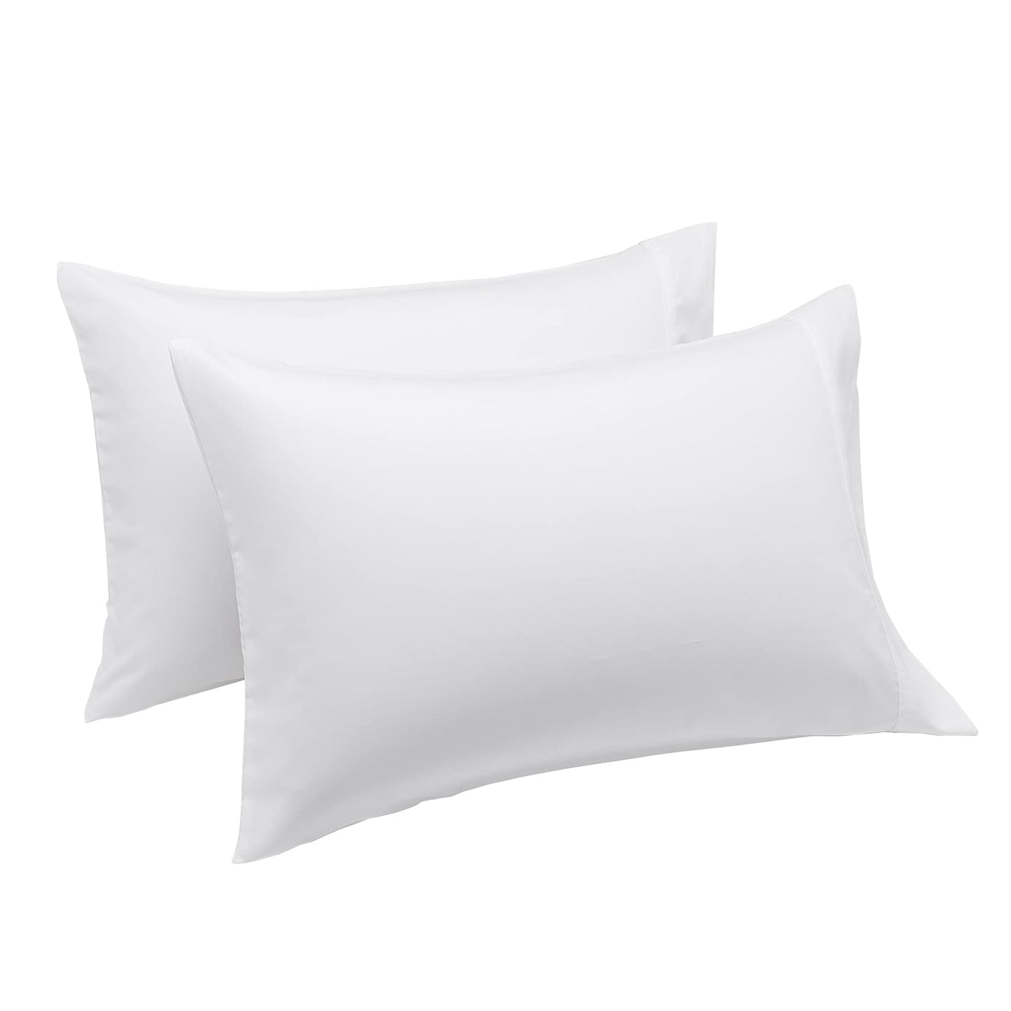 Amazon Basics Standard Pillow Cases Set of 2 - Lightweight, Super Soft Easy Care Microfiber, Bright White, 30" L x 20" W, Pillows Not Included - Medaid International