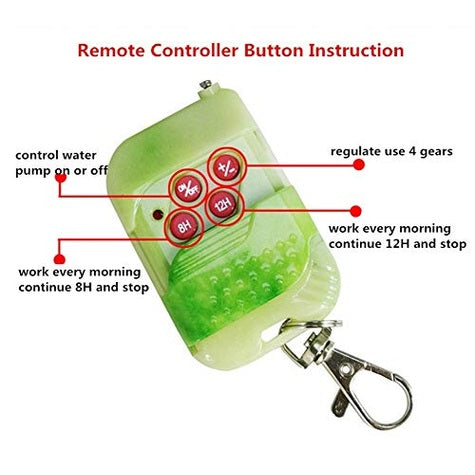 Gqqg - 12V Solar Powered Water Pump Kit with Battery Backup & LED Light