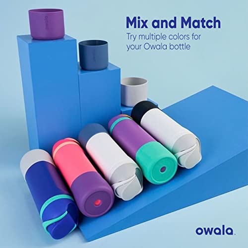 Owala Silicone Water Bottle Boot, Anti-Slip Protective Sleeve for Water Bottle, Protects FreeSip, Twist, and Flip Stainless Steel Water Bottles, 24 Oz, Black|B0B1W12C2D