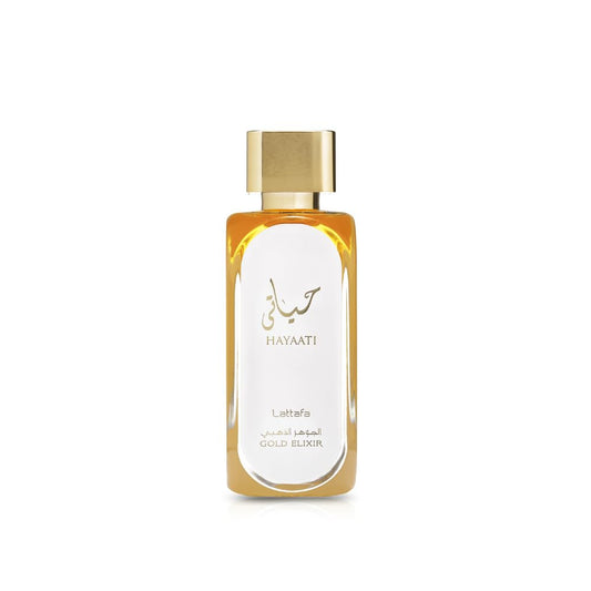 Lattafa Hayaati Gold Elixir Eau De Parfum Spray for Unisex, 3.4 Ounce - Medaid International