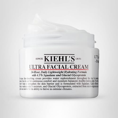 Kiehl's Ultra Facial Cream, with 4.5% Squalane to Strengthen Skin's Moisture Barrier, Skin Feels Softer and Smoother, Long-Lasting Hydration, Easy and Fast-Absorbing, All Skin Types - 1.7 fl oz - Medaid International
