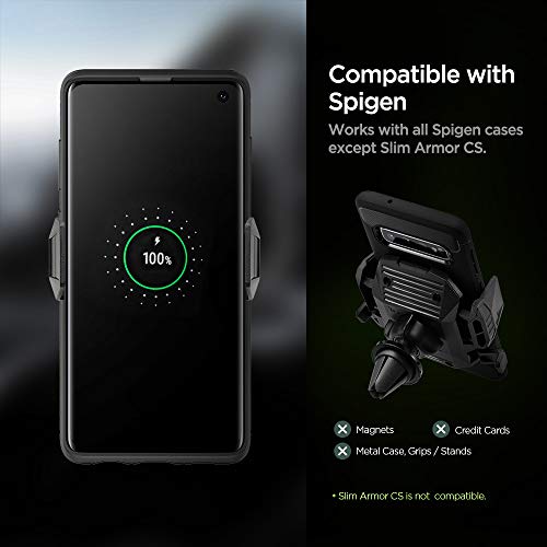 Spigen - SteadiBoost Wireless Car Charger 10W with Air Vent Holder for iPhone & Galaxy
