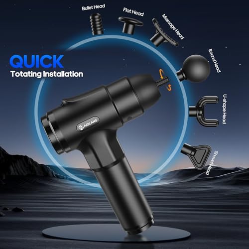 AERLANG - Deep Tissue Massage Gun with 6 Heads for Muscle Pain Relief