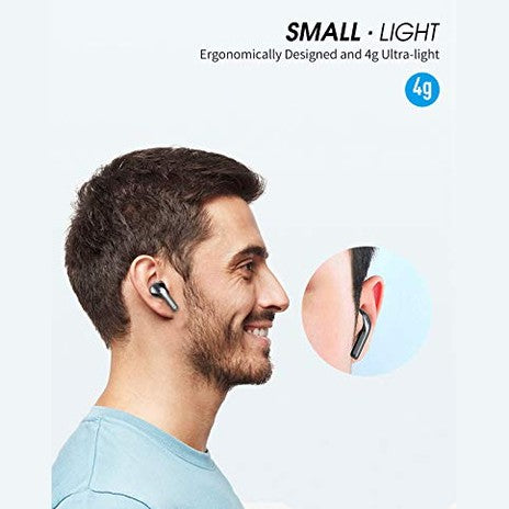 Tiksounds - Wireless Earbuds with Microphone, IPX7 Waterproof, 35H Playtime, LED Display