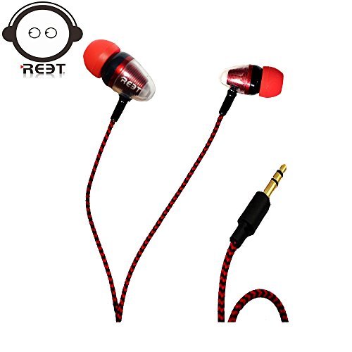 Hotechs - Reet Noise Isolation Wired Earbuds with Dynamic Bass Sound, Red