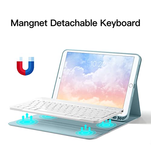 Gudou - Bluetooth Keyboard Case for iPad Mini 4/5, Detachable with Pencil Holder