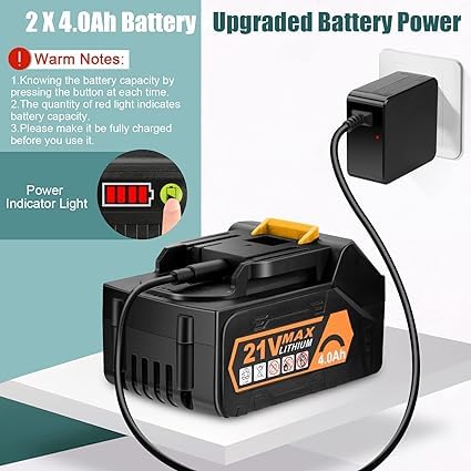 Leaf Blower - 320CFM 150MPH Leaf Blower Cordless with Battery & Charger, Electric Leaf Blower Battery Powered Leaf Blower Lightweight for Snow Blowing & Lawn Care Yard Cleaning - Medaid International