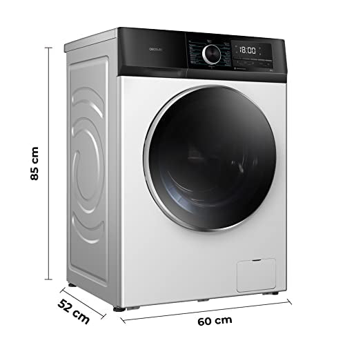 Cecotec - 8 kg Front Load Washing Machine, Inverter Motor, 16 Programs, SteamMax