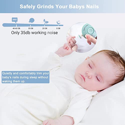 Neovsuny - 6-in-1 Electric Baby Nail File Set with Interchangeable Heads