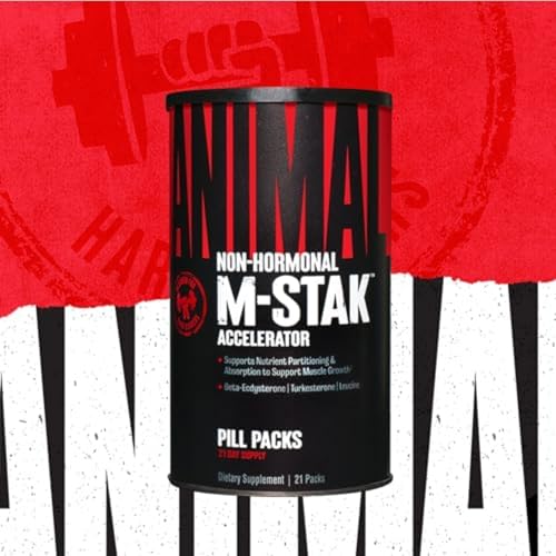 Animal M-Stak - Muscle Builder and Anabolic Mass Gainer Supplement for Bodybuilding - Lean Muscle Growth, Amino Complex and Pre Workout Energy, 21 Packs - Medaid International