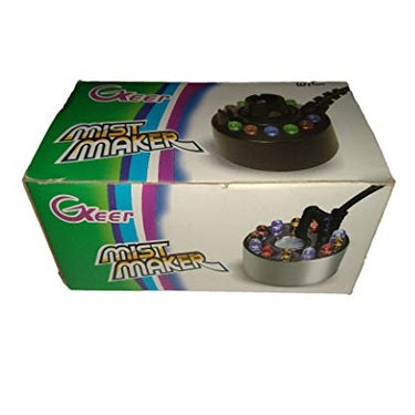 Gkeer - Multicolor LED Aquarium Mist Maker with Ceramic Design for Indoor Decoration