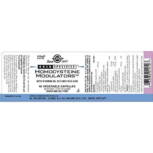 Solgar – Homocysteine Modulators, 60 Vegetable Capsules - Medaid International