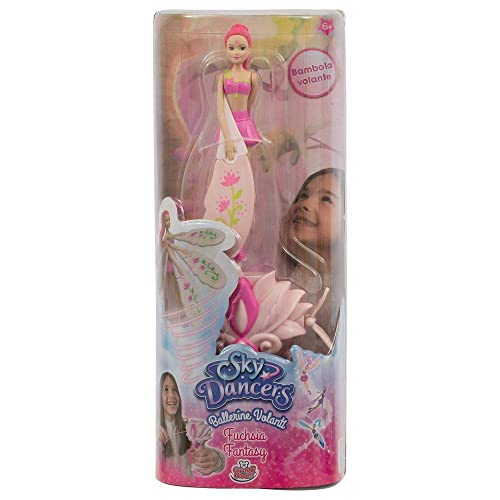 Grandi Giochi - Sky Dancers Flying Ballerinas Pack with Doll & Launcher, No Batteries Needed
