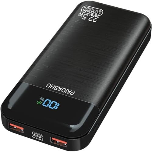 Paidashu - 27000mAh Fast Power Bank, 22.5W PD3.0, QC4.0, USB-C Charger