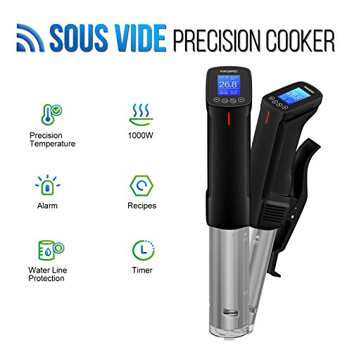 Update Inkbird WIFI Sous Vide Machine ISV-100W| 1000 Watts Sous-Vide Cooker Immersion Circulator with 14 Preset Recipes on APP and Thermal Immersion, Fast-Heating with Timer |Best Gifts - Medaid International