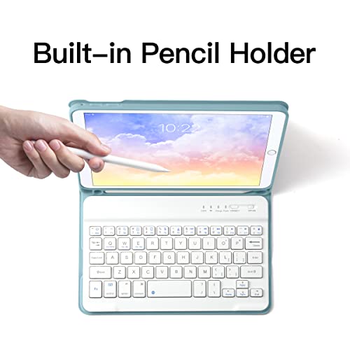 Gudou - Bluetooth Keyboard Case for iPad Mini 4/5, Detachable with Pencil Holder