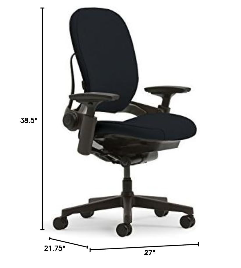 Steelcase Leap Office Chair Seven – Points of Adjustability – Ergonomic Back Support Chair – Lumbar Support – 4D Adjustable Arms – Black Frame – Onyx - Medaid International