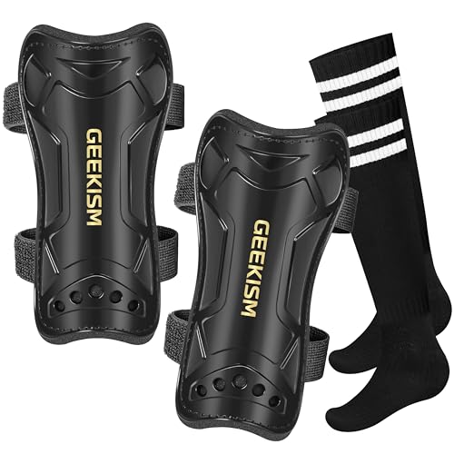 Soccer Shin Guards for Youth Kids Toddler, Protective Soccer Shin Pads & Sleeves Equipment - Football Gear for 3 5 4-6 7-9 10-12 Years Old Children Teens Boys Girls|B07M84XTKG